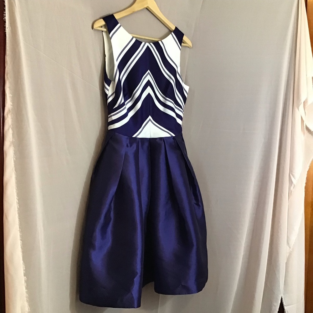 Betsy And Adam Navy Blue Cocktail Dress
